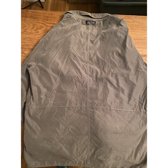 Vintage Nautica Sailing Jacket Army Green Coat 90s Olive L - Picture 12 of 13